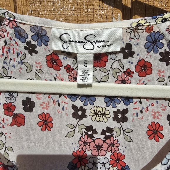 Jessica Simpson Floral Tunic - Red, Blue, White - Picture 2 of 3